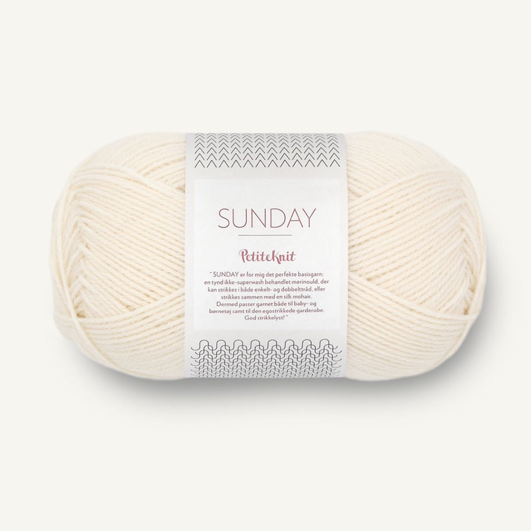Sunday garn fra Sandnes Garn Whipped cream PetiteKnit