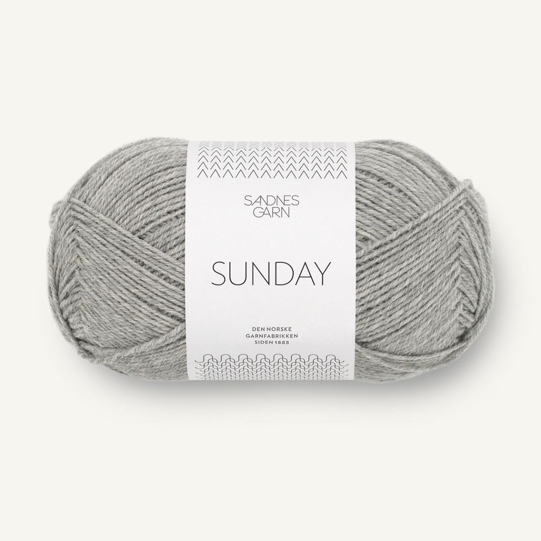 Sunday garn fra Sandnes Garn Gråmeleret