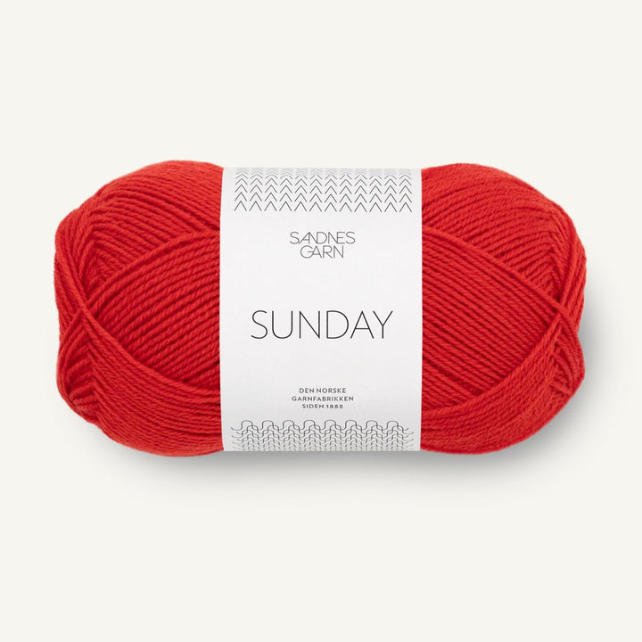 Sunday garn fra Sandnes Garn Scarlet red