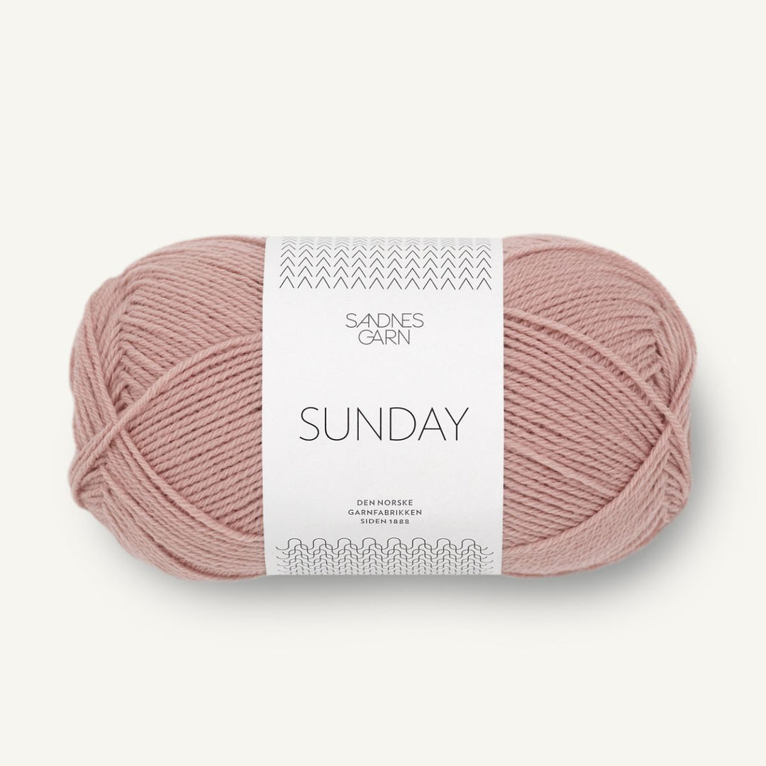 Sunday garn fra Sandnes Garn Støvet rose