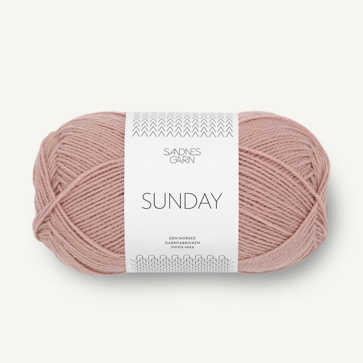 Sunday garn fra Sandnes Garn Støvet rose