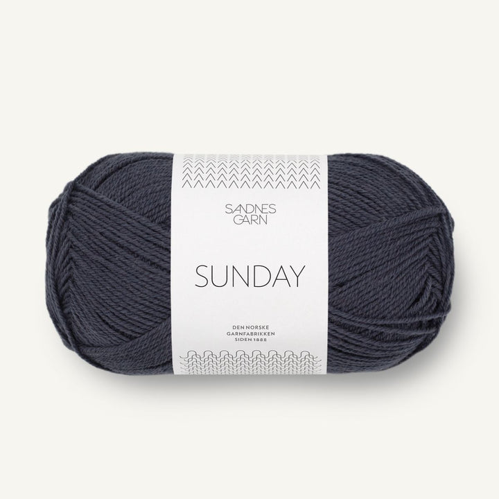 Sunday garn fra Sandnes Garn Mørk gråblå