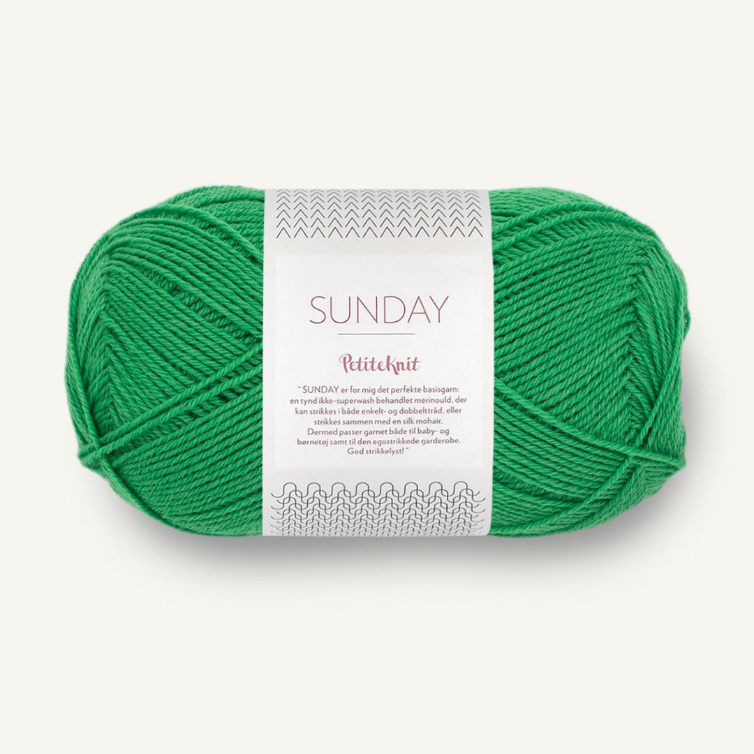 Sunday garn fra Sandnes Garn Statement green PetiteKnit