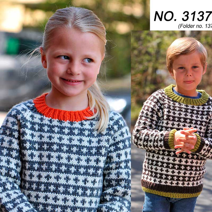 Strik Børnesweater i Ragg garn fra Hjertegarn