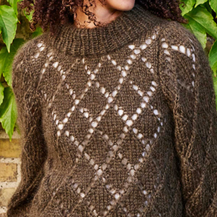 Bella Chunky Sweater med rombemønster 8932123 fra Permin