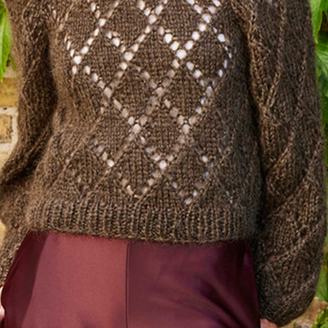 Bella Chunky Sweater med rombemønster 8932123 fra Permin