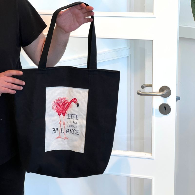 Sypakke til indkøbsnet med broderi
