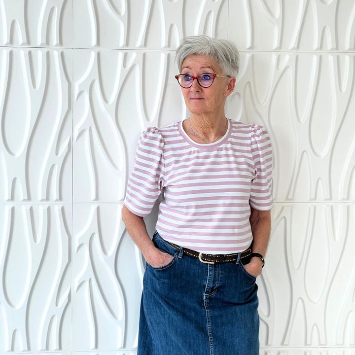 Line2Line B1265 T-shirt med pufærmer