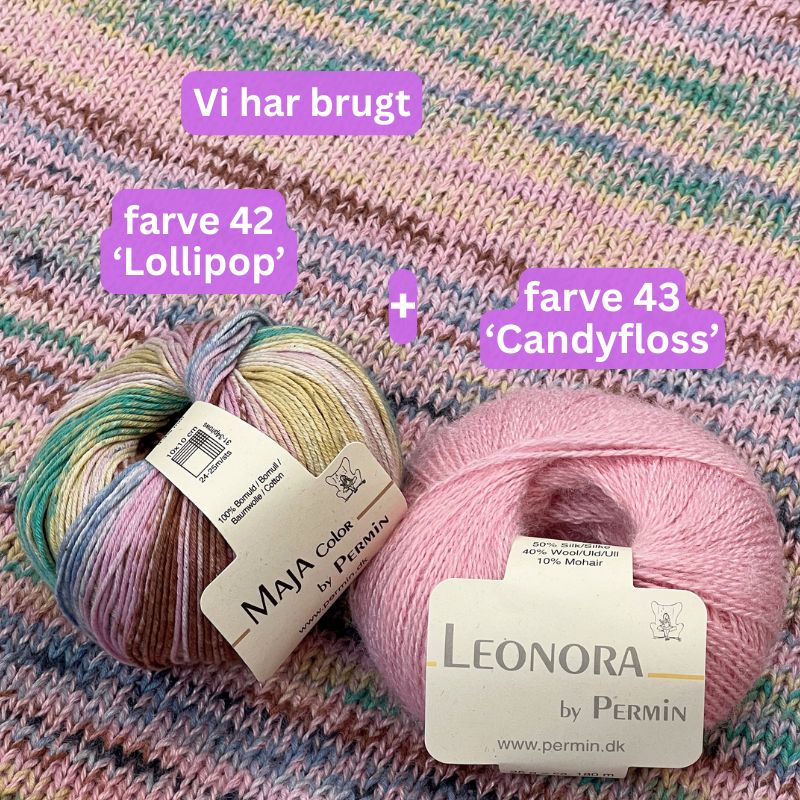 Strikkekit T-shirt i glatstrik i Maja Color og Leonora garn