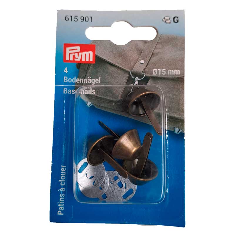 Taskefødder i antik messing 15mm