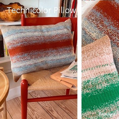 Technicolor Pillow fra PetiteKnit (Opskrift i fysisk papirudgave)