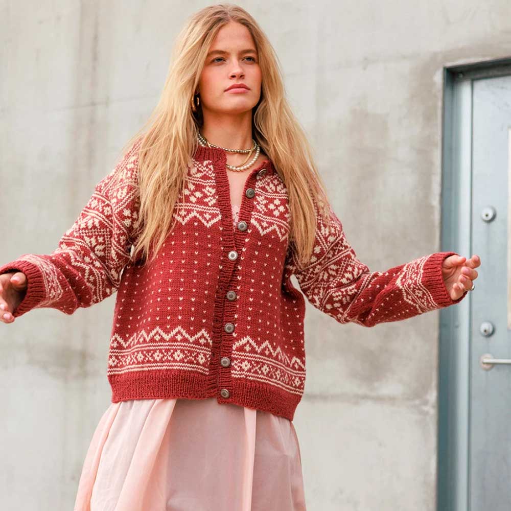 Strikkekit 2609-6 Telemark Cardigan i Peer Gynt