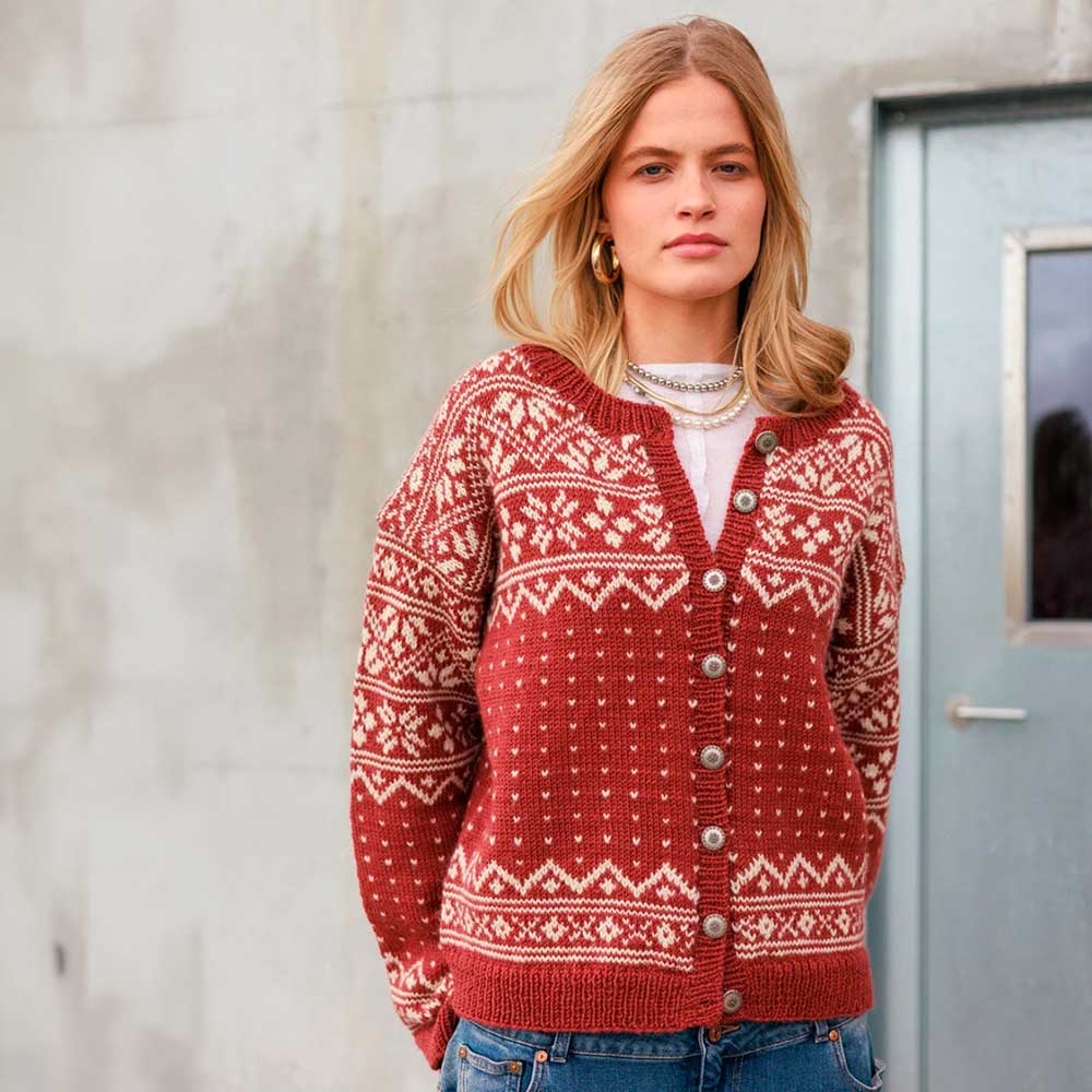 Strikkekit 2609-6 Telemark Cardigan i Peer Gynt