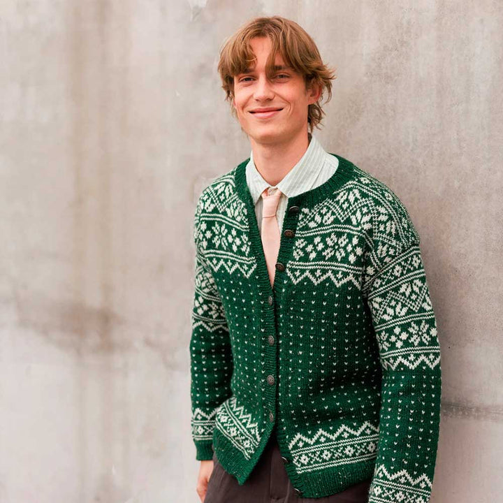 Strikkekit 2609-7 Telemark Cardigan i Peer Gynt