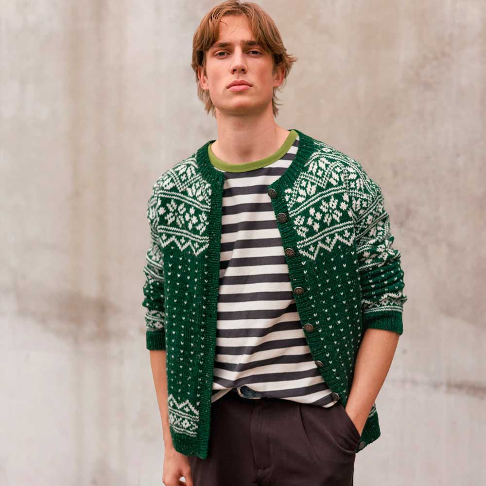 Strikkekit 2609-7 Telemark Cardigan i Peer Gynt