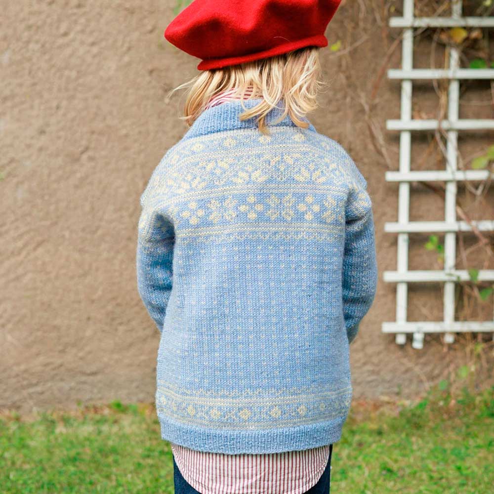Strikkekit 2608-5 Telemark Junior sweater i Tynd Peer Gynt