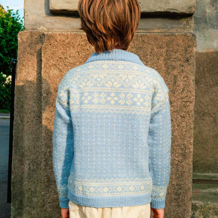 Strikkekit 2608-5 Telemark Junior sweater i Tynd Peer Gynt