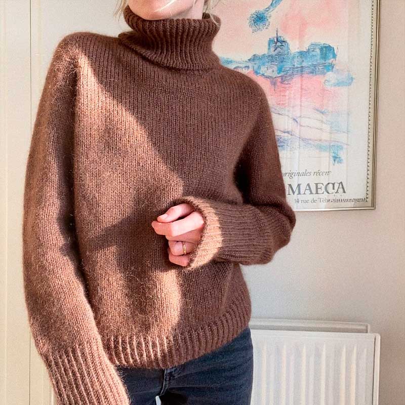 Strikkekit Terrazzo Sweater fra PetiteKnit i Alpakka uld og Tynd Silk Mohair
