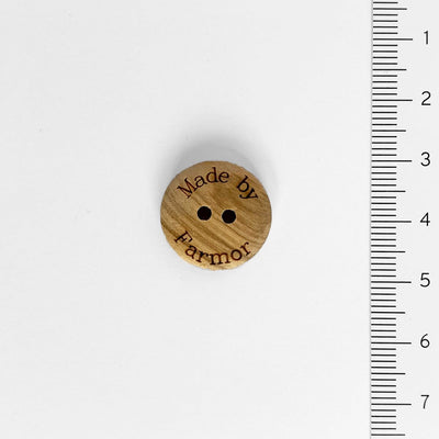 Træknap "Made by Farmor" 18 mm - KreStoffer