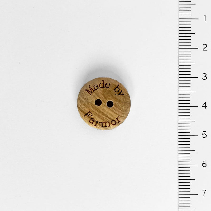 Træknap "Made by Farmor" 18 mm - KreStoffer