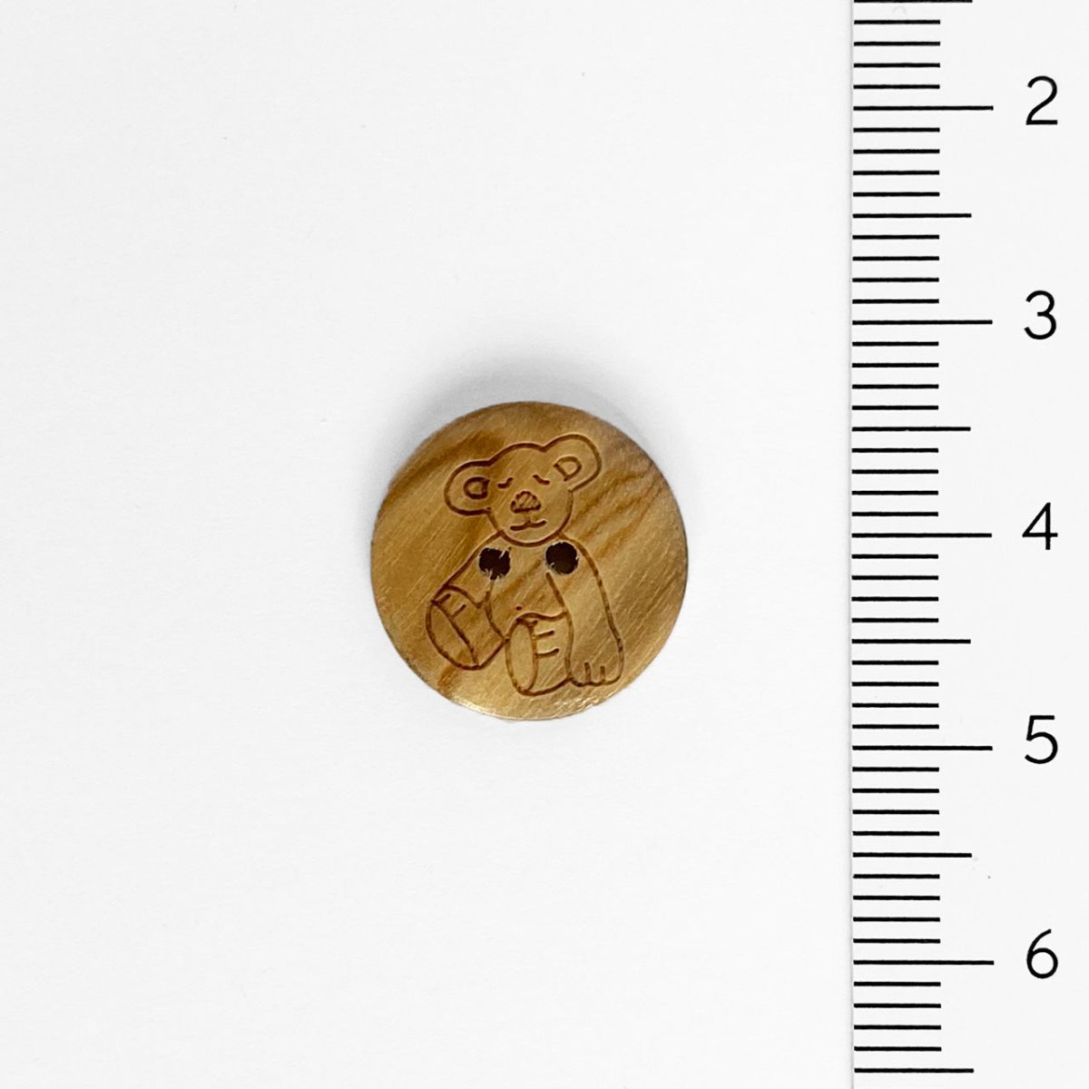 Træknap med bamse 15 mm