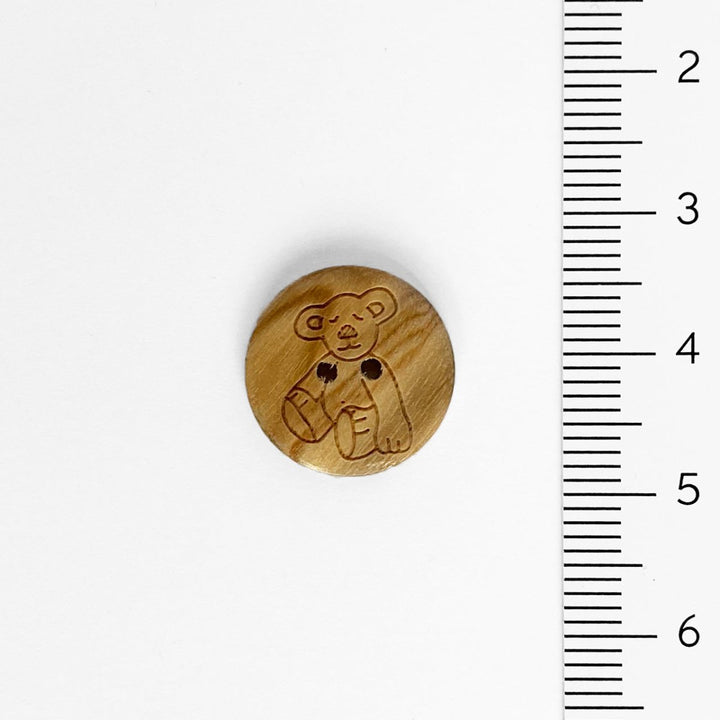 Træknap med bamse 15 mm