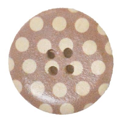 Træknap med prikker 30 mm beige