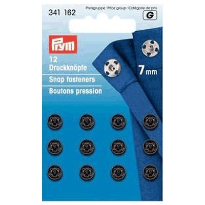 Tryklåse 7 mm, sort - KreStoffer