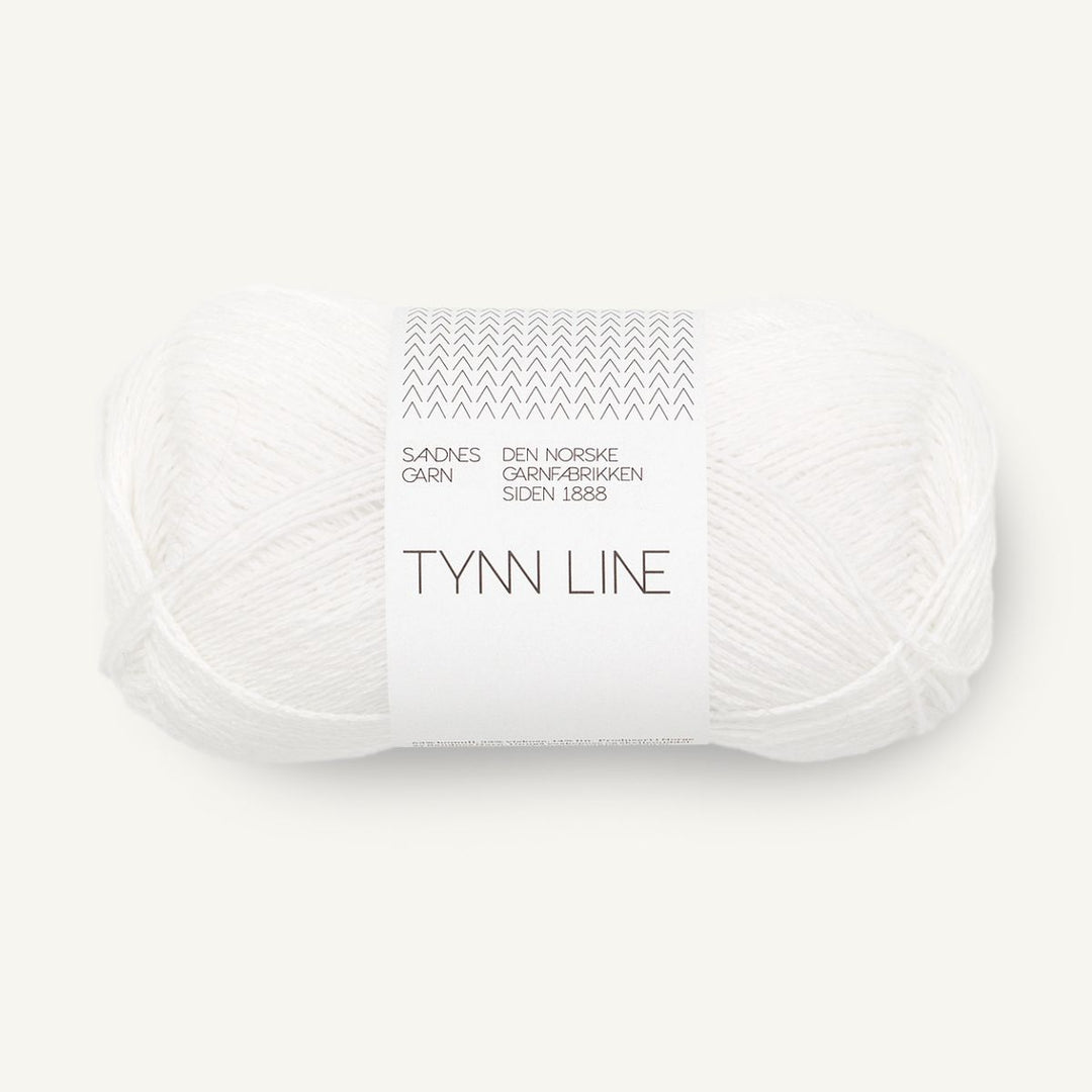 Tynd Line garn fra Sandnes Garn True white