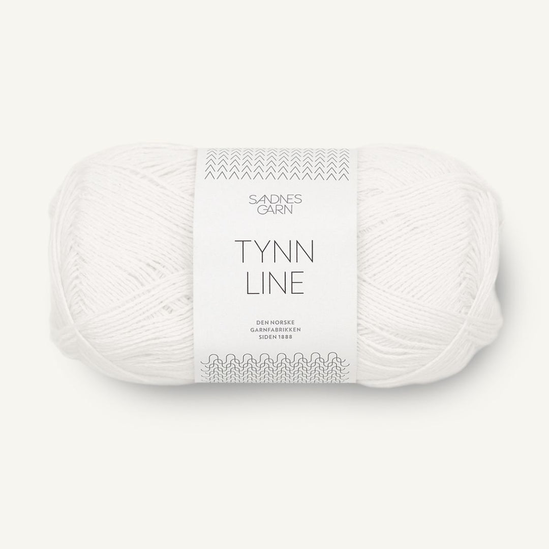 Tynd Line garn fra Sandnes Garn Hvid