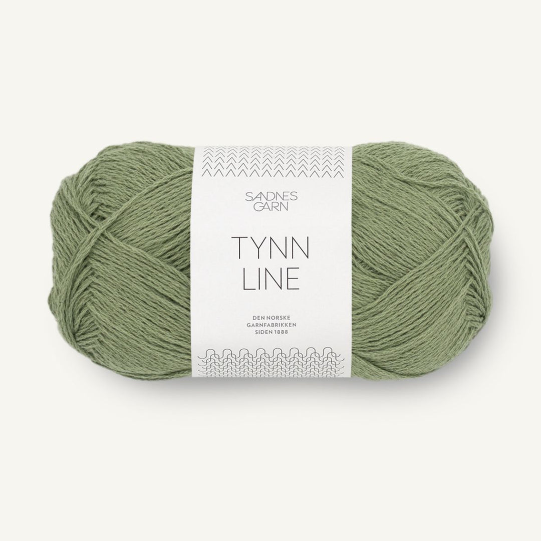 Tynd Line garn fra Sandnes Garn Olivengrøn