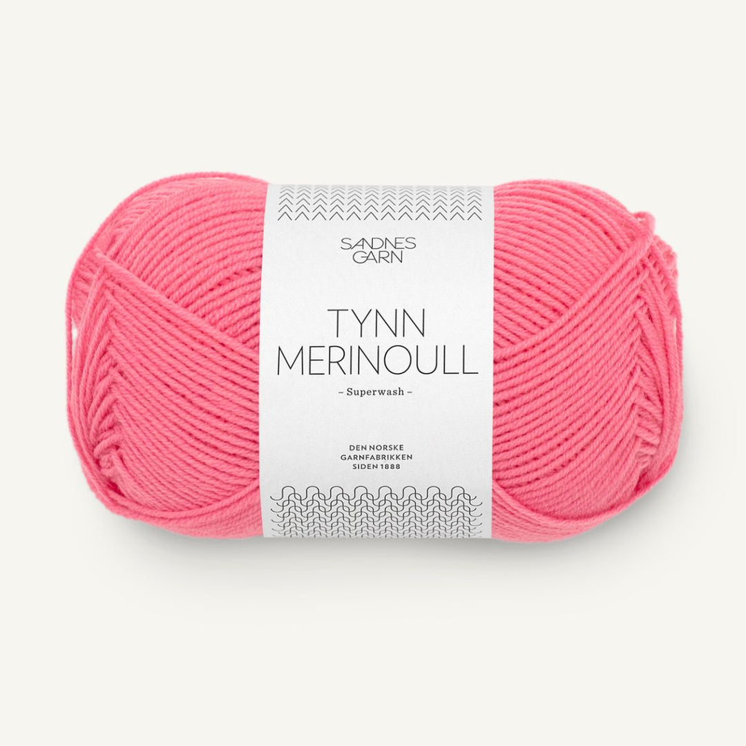 Tynd Merinould garn fra Sandnes Garn Bubblegum pink