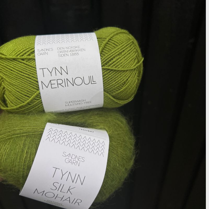 Strikkekit Ella Cardigan fra Le Knit i Tynd Merinould og Tynd Silk Mohair