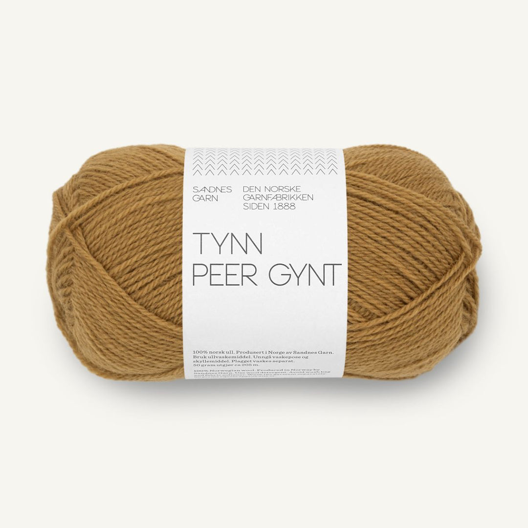 Tynd Peer Gynt garn fra Sandnes Garn Vintage gold