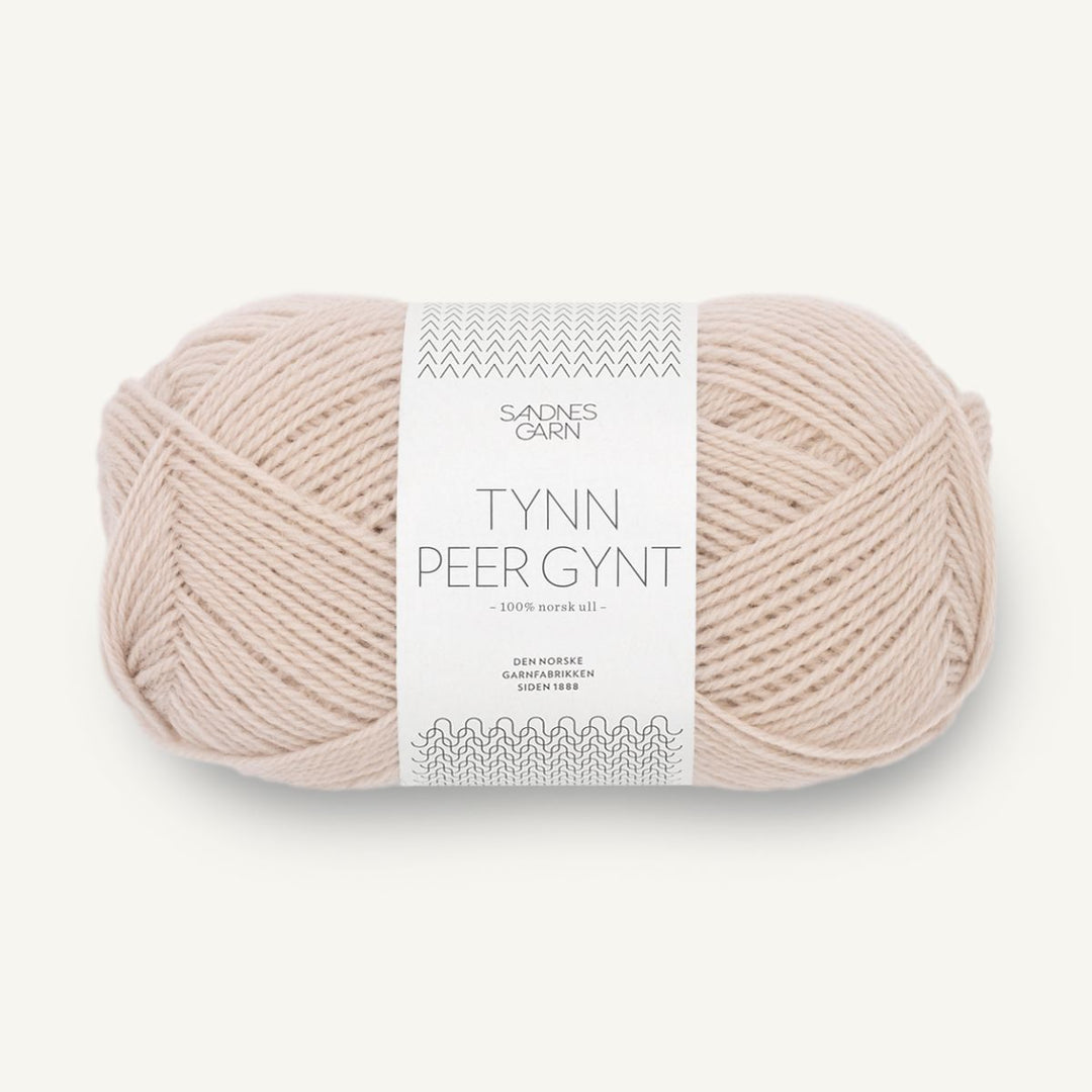 Tynd Peer Gynt garn fra Sandnes Garn Marsipan