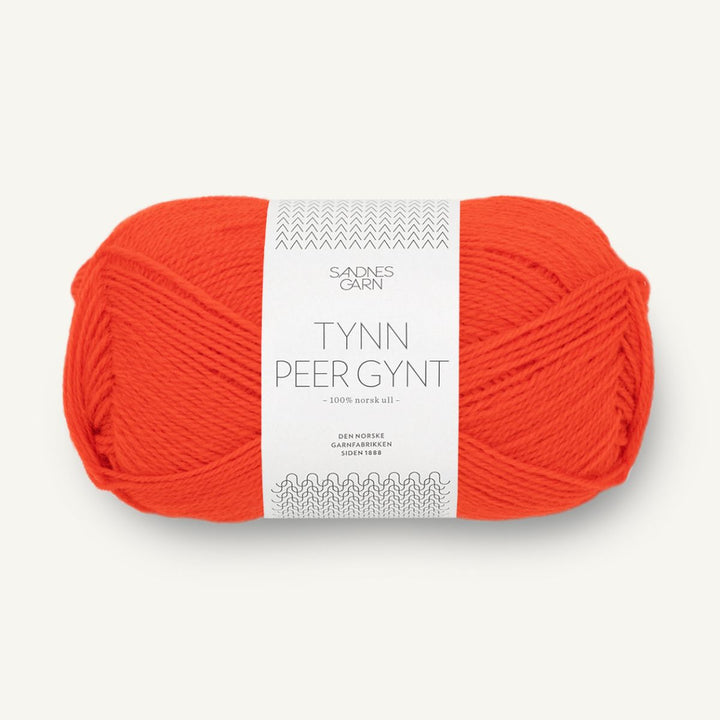 Tynd Peer Gynt garn fra Sandnes Garn Spicy orange