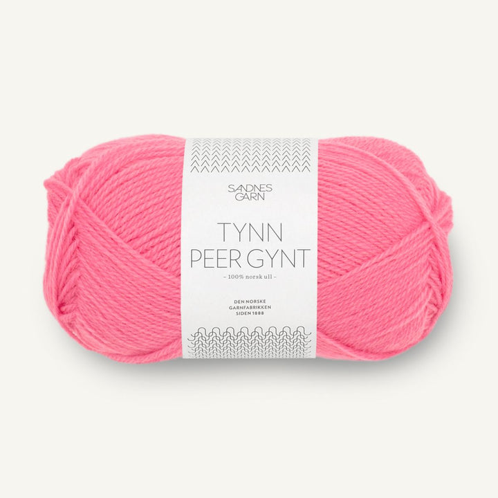 Tynd Peer Gynt garn fra Sandnes Garn Bubblegum pink