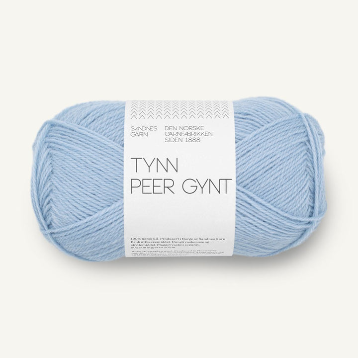 Tynd Peer Gynt garn fra Sandnes Garn Brunnera blue