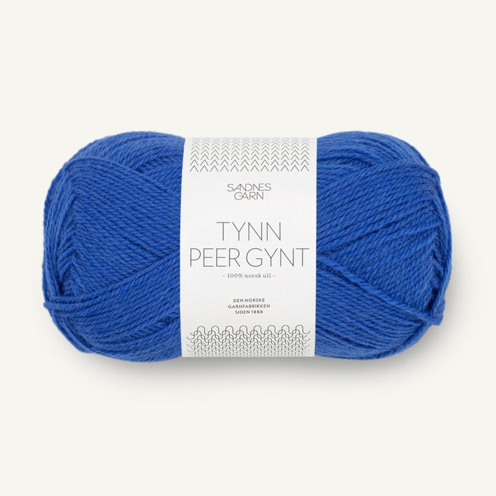 Tynd Peer Gynt garn fra Sandnes Garn Dazzling blue