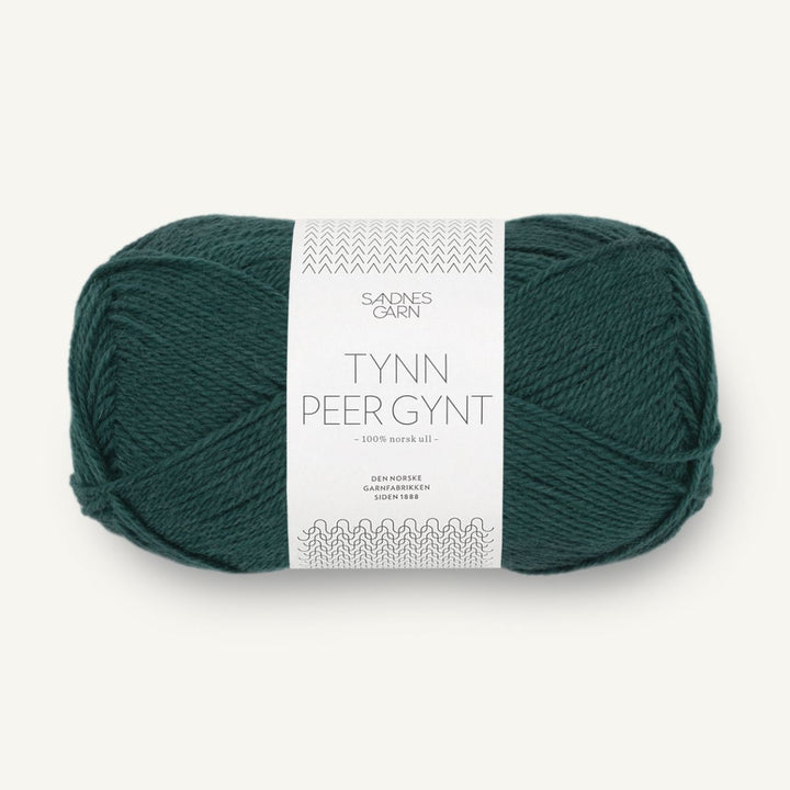 Tynd Peer Gynt garn fra Sandnes Garn Dyb petrol