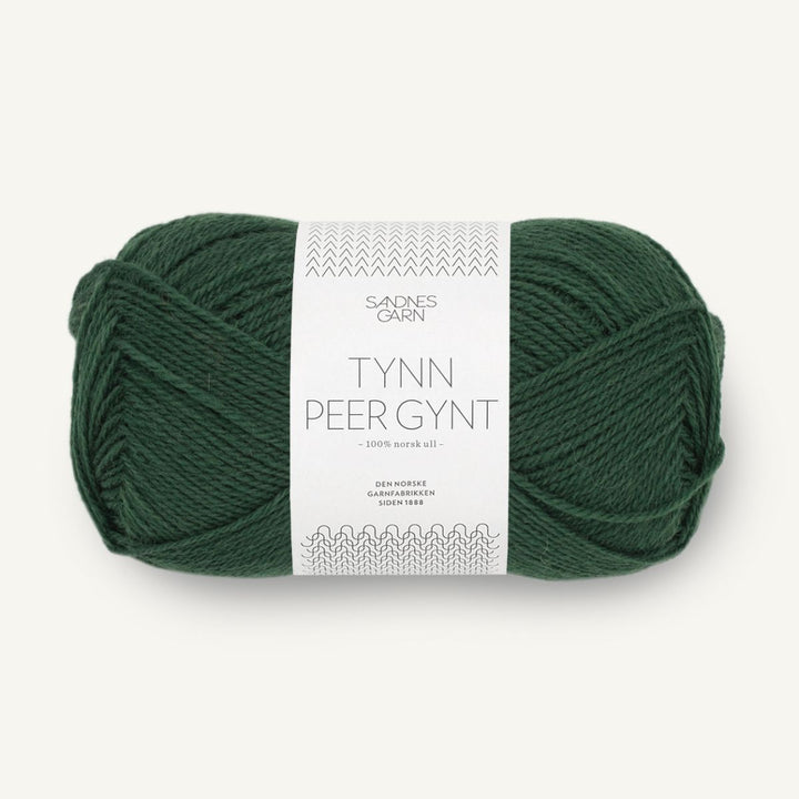 Tynd Peer Gynt garn fra Sandnes Garn Skovgrøn