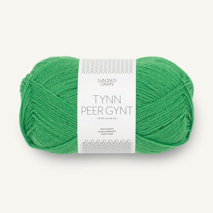 Tynd Peer Gynt garn fra Sandnes Garn Jelly bean green