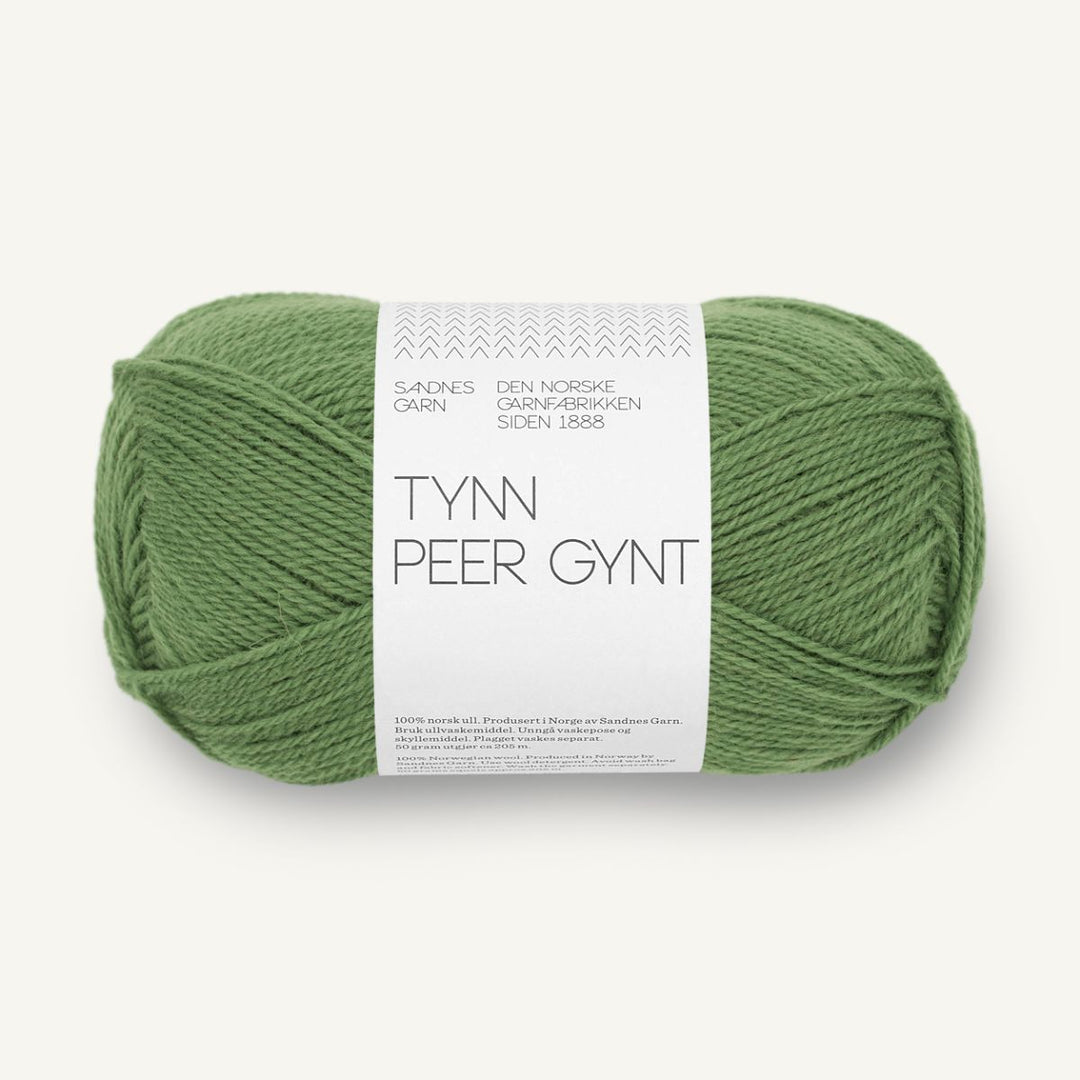 Tynd Peer Gynt garn fra Sandnes Garn Vineyard green