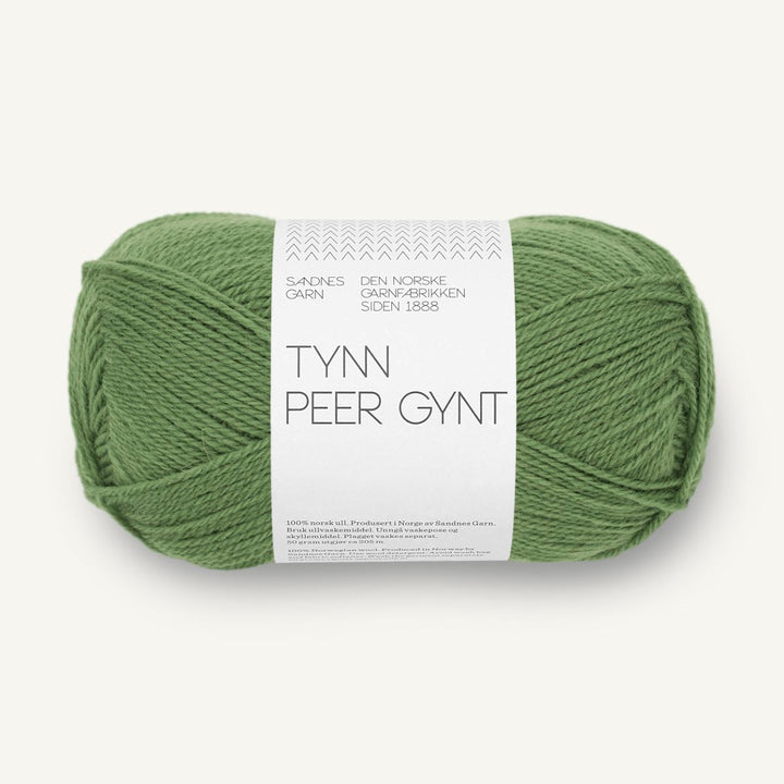 Tynd Peer Gynt garn fra Sandnes Garn Vineyard green
