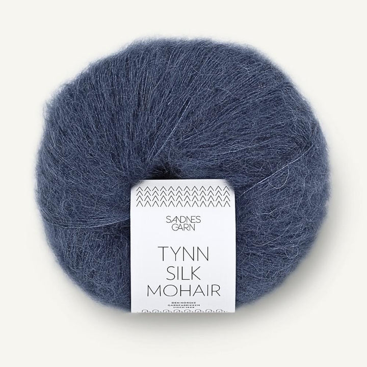 Tynd Silk Mohair garn fra Sandnes Garn Dyb blå