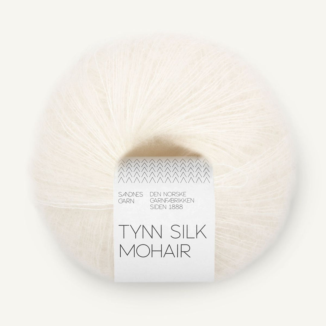 Tynd Silk Mohair garn fra Sandnes Garn True white