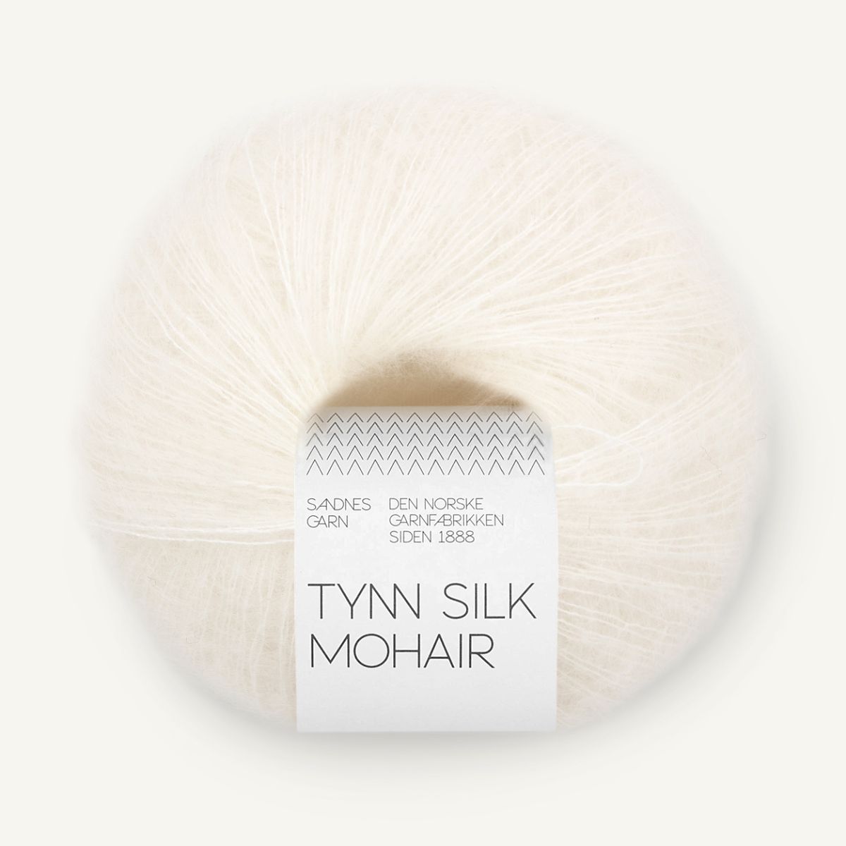Tynd Silk Mohair garn fra Sandnes Garn True white