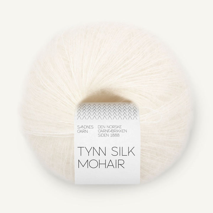 Tynd Silk Mohair garn fra Sandnes Garn True white