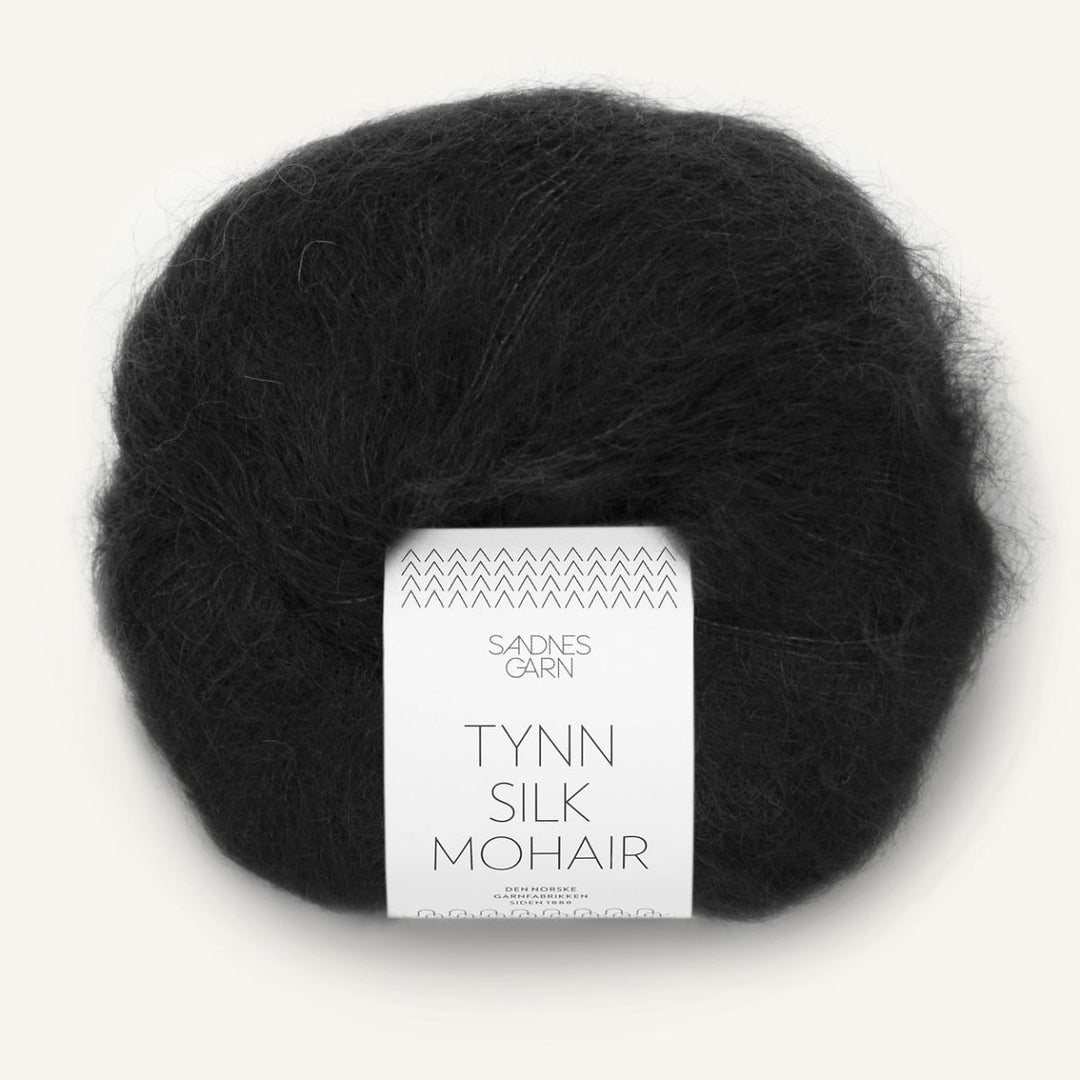 Tynd Silk Mohair garn fra Sandnes Garn Sort