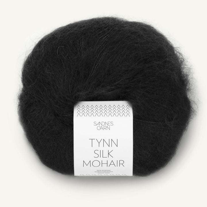 Tynd Silk Mohair garn fra Sandnes Garn Sort